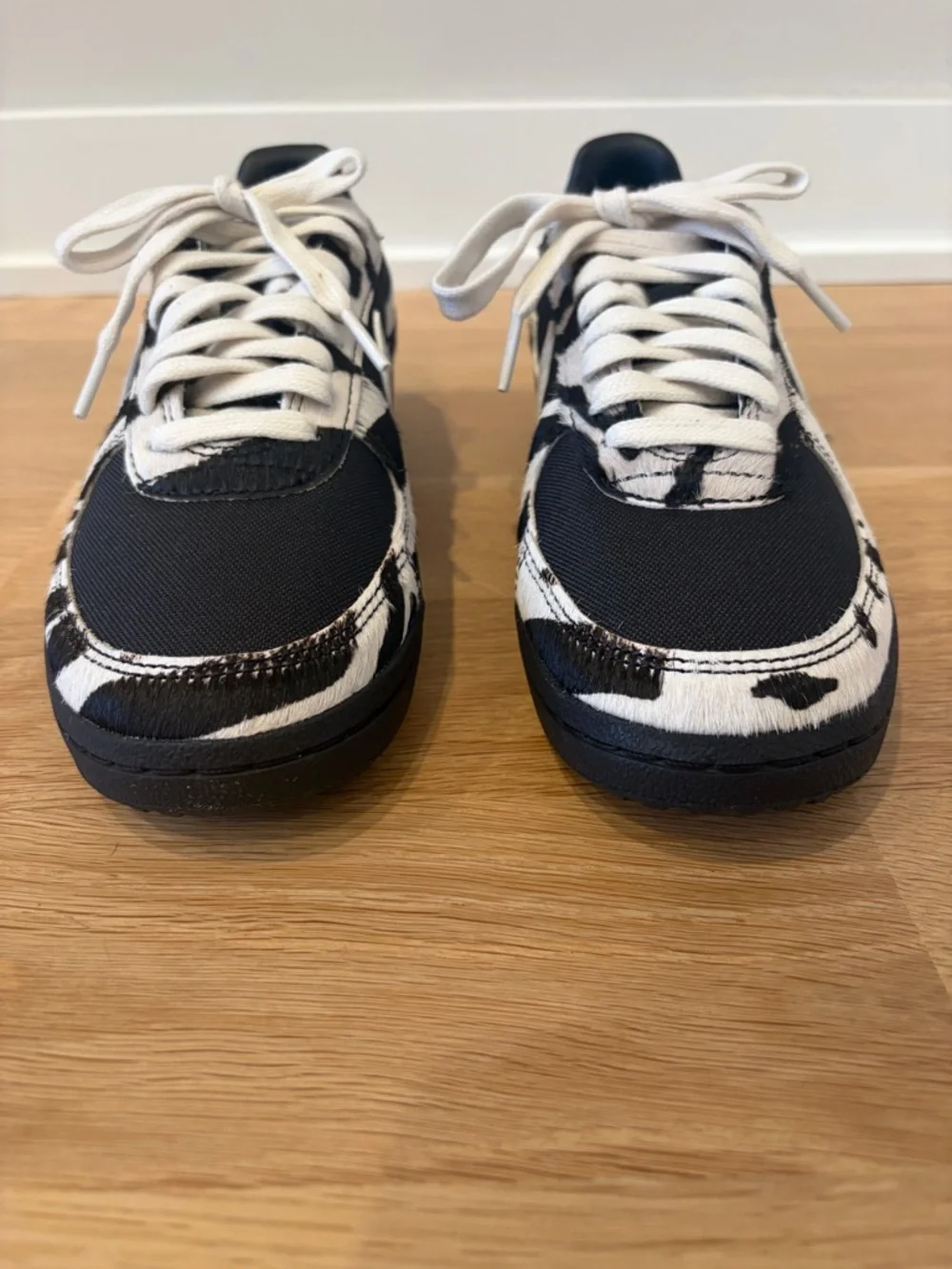 NWT Nike Field General Black & White Zebra-Print Hair Calf Low Top Sneaker